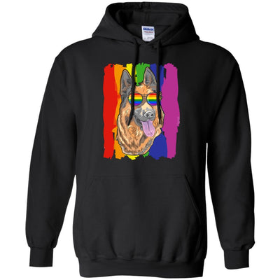 Funny German Shepherd LGBT LGBT Pride Gifts-T-Shirt & Hoodie-Pullover Hoodie-Black