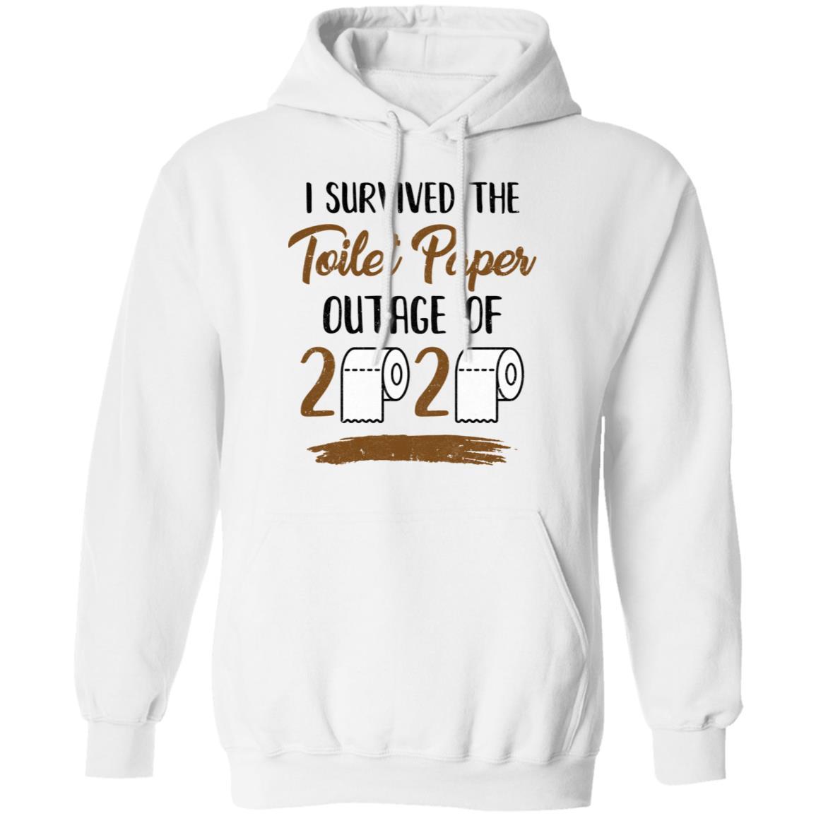I Survived The Toilet Paper Outage-T-Shirt & Tank Top-Pullover Hoodie-White