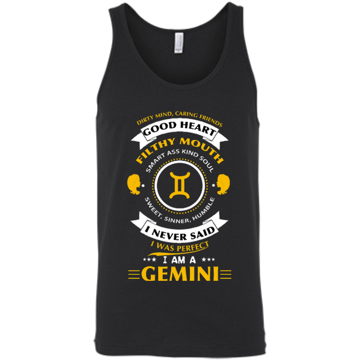 I never said I was perfect I am a GEMINI-T-Shirt & Hoodie-Unisex Tank-Black
