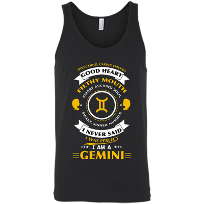I never said I was perfect I am a GEMINI-T-Shirt & Hoodie-Unisex Tank-Black