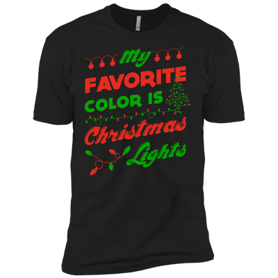 My favorite color is Christmas light-T-Shirt & Hoodie-Premium T-Shirt-Black