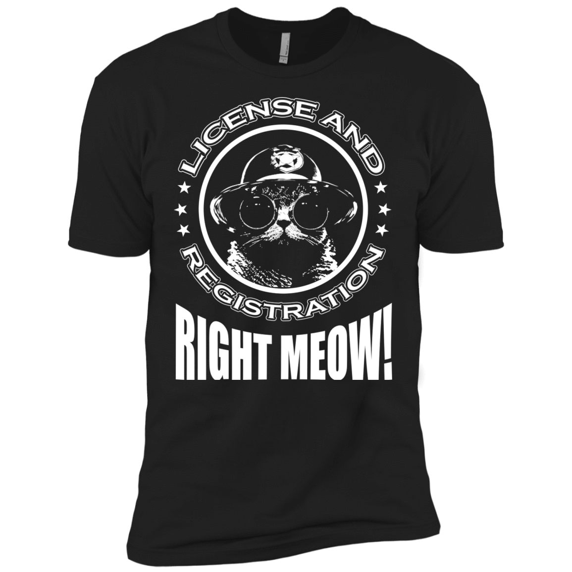 License And Registration Meow-T-Shirt & Hoodie-Premium T-Shirt-Black