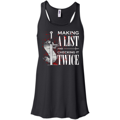 Making A List And Check It-T-Shirt & Hoodie-Women's Flowy Racerback Tank-Black