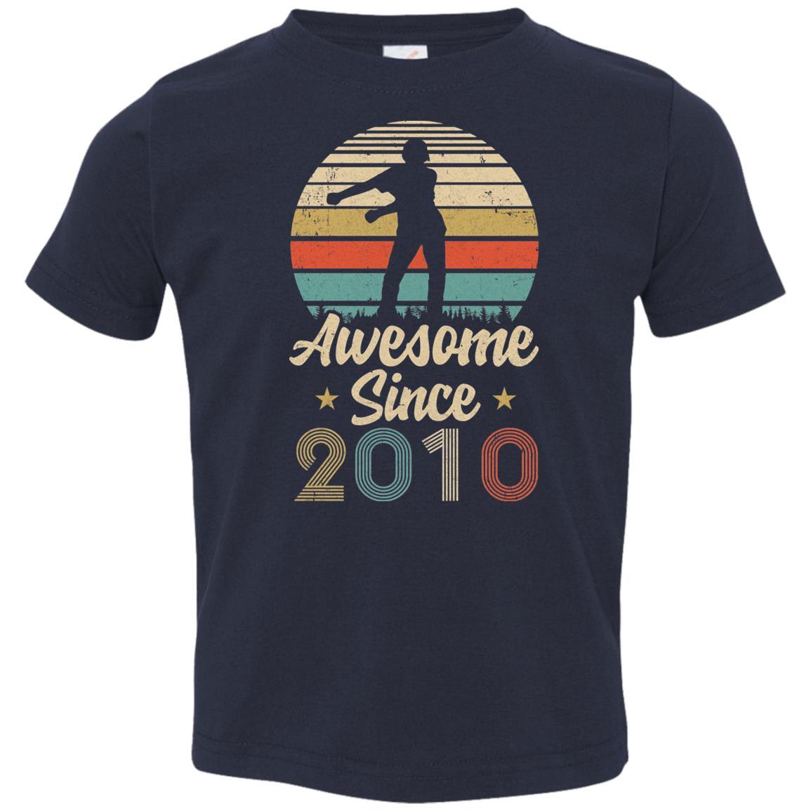 Vintage Flossing Awesome Since 2010 11th Birthday Gift Youth-Youth Shirt-Toddler T-Shirt-Navy