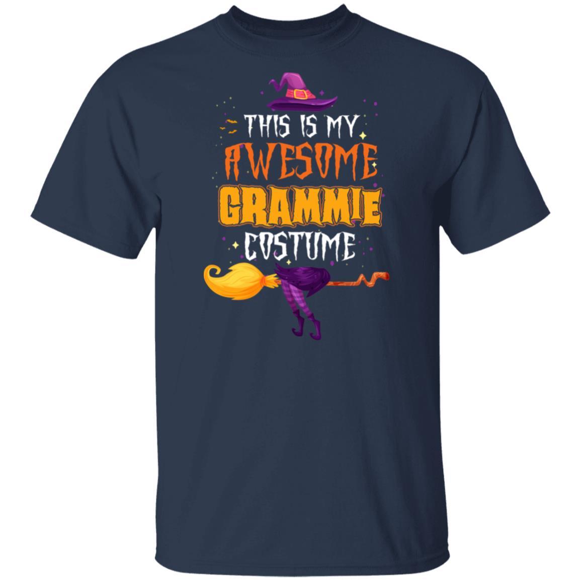 Halloween This Is My Awesome Grammie Costume-T-Shirt & Hoodie-Classic T-Shirt-Navy