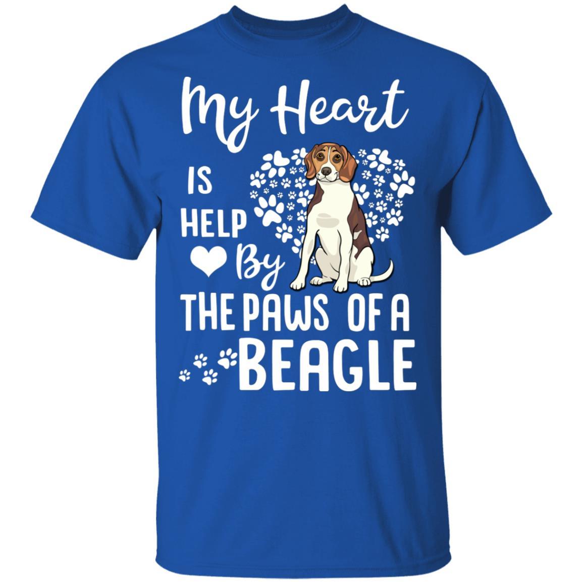 My Heart Is Held By The Paws Of A Beagle Lover-T-Shirt & Hoodie-Classic T-Shirt-Royal