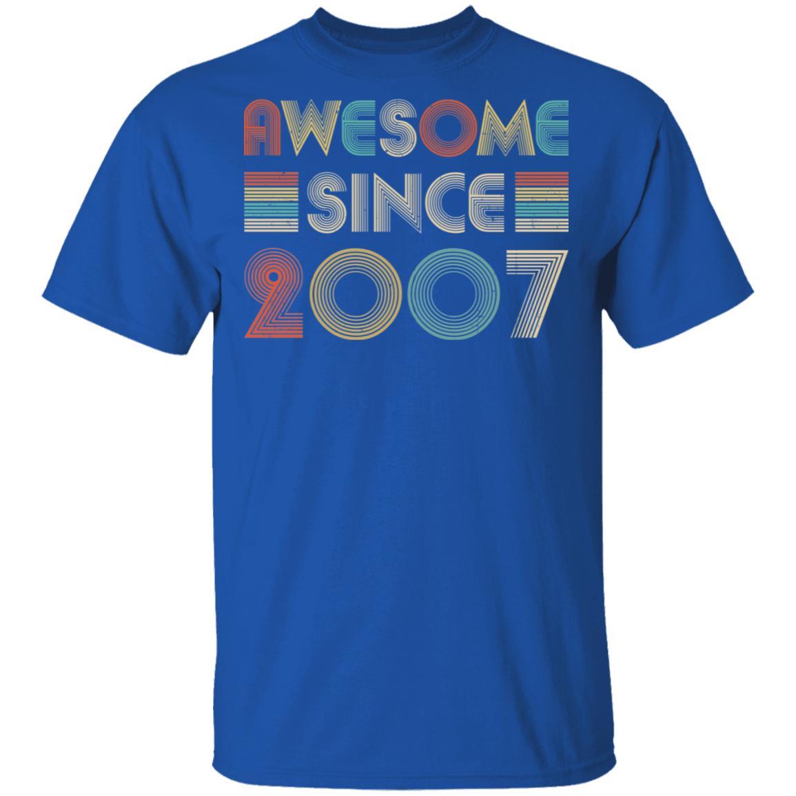 Awesome Since 2007 14th Birthday Gifts-T-Shirt & Hoodie-Classic T-Shirt-Royal