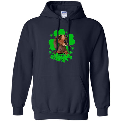 Dachshund St. Patrick's Day Clovers-T-Shirt & Hoodie-Pullover Hoodie-Navy
