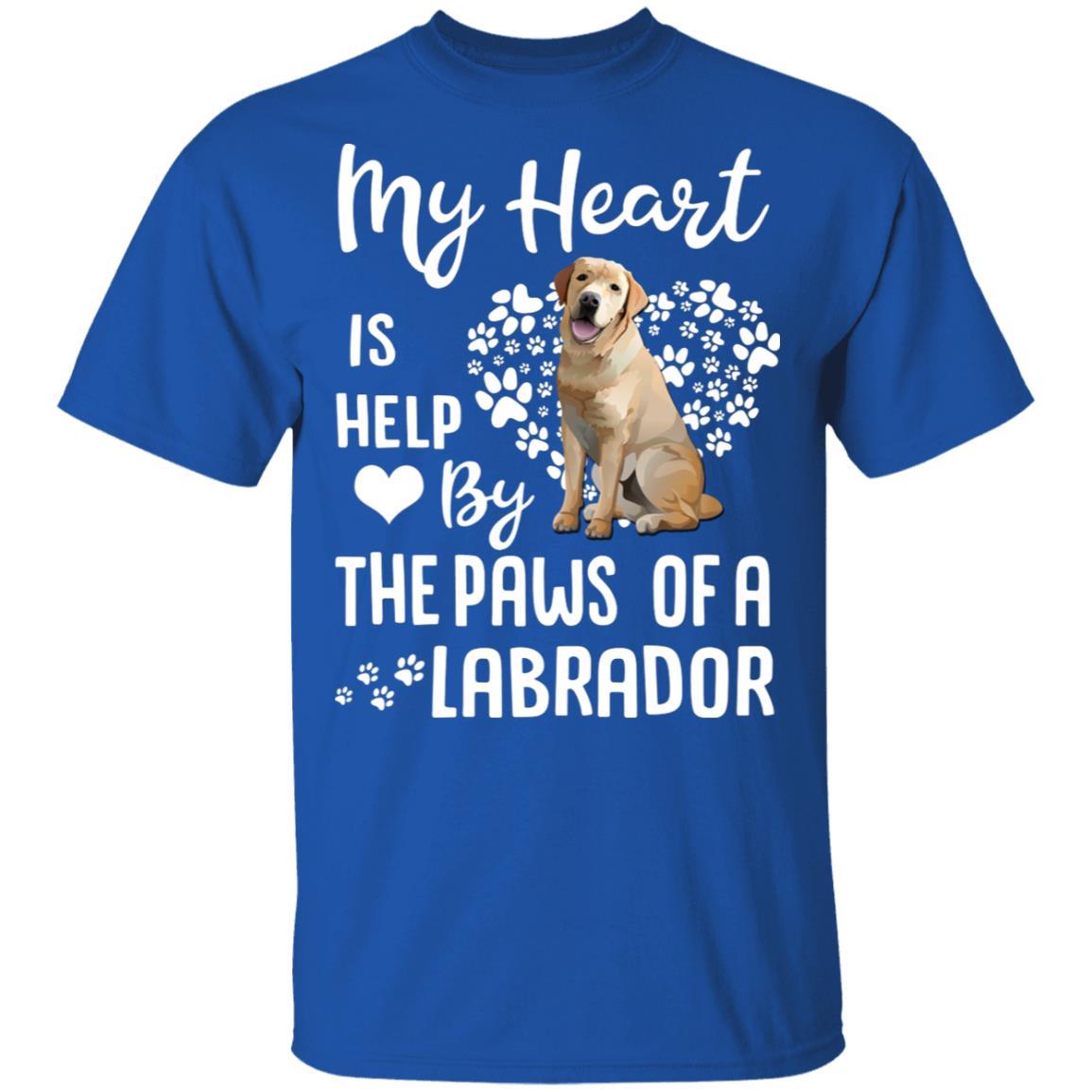 My Heart Is Held By The Paws Of A Labrador Lover-T-Shirt & Hoodie-Classic T-Shirt-Royal