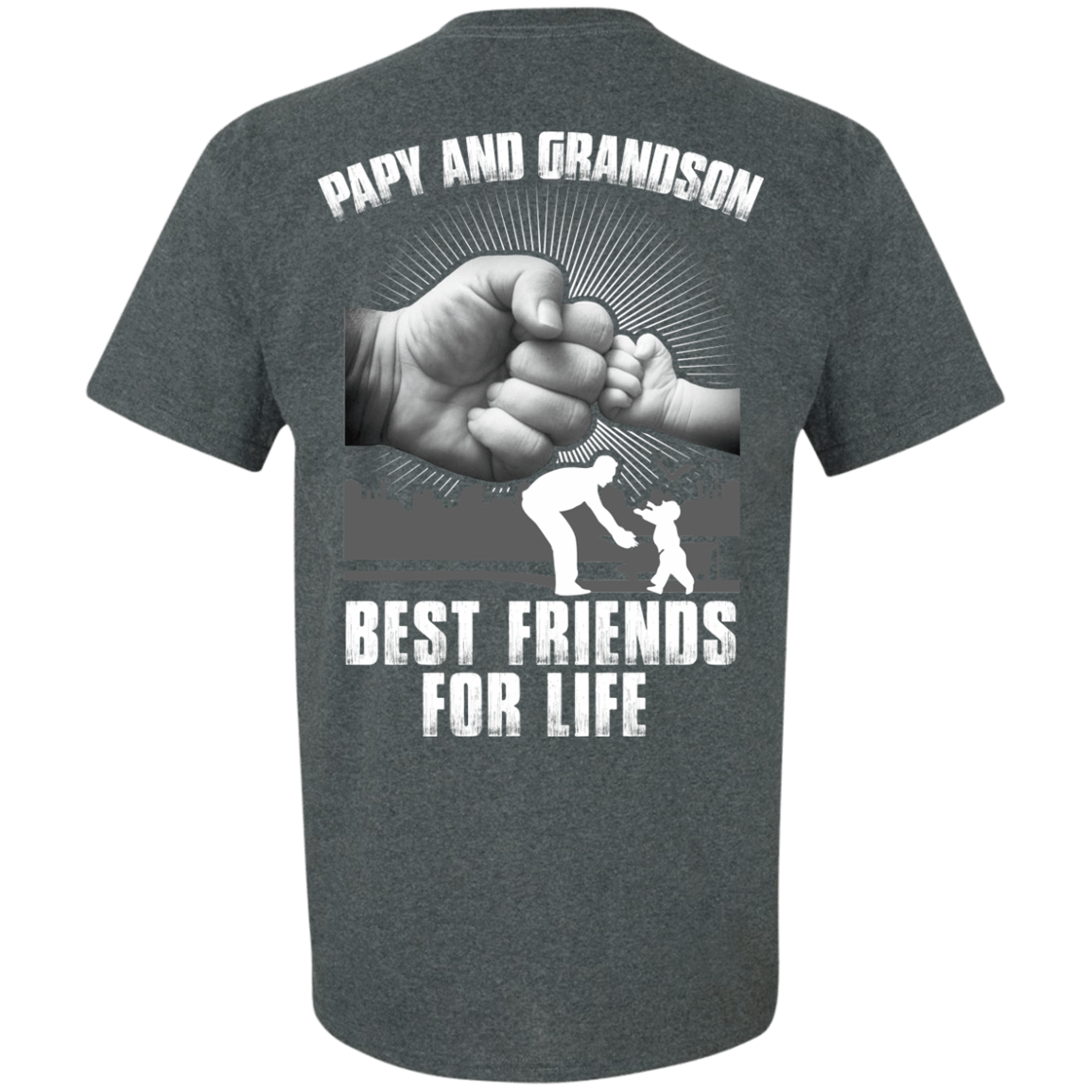 Papy And Grandson Best Friends For Life-T-Shirt & Hoodie-Classic T-Shirt-Dark Heather