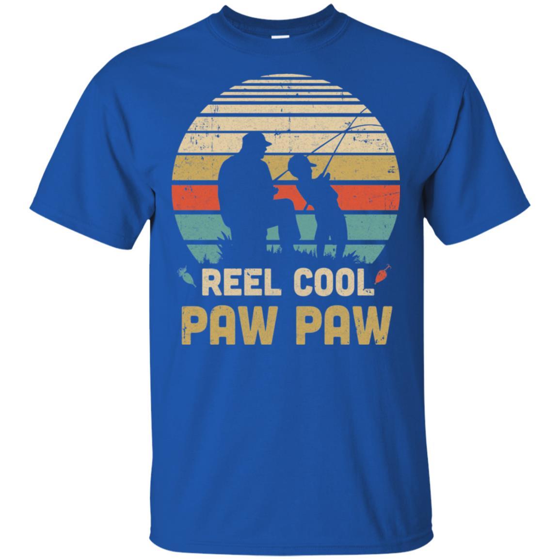 Vintage Father's Day Gift Reel Cool Paw Paw Fishing-T-Shirt & Hoodie-Classic T-Shirt-Royal