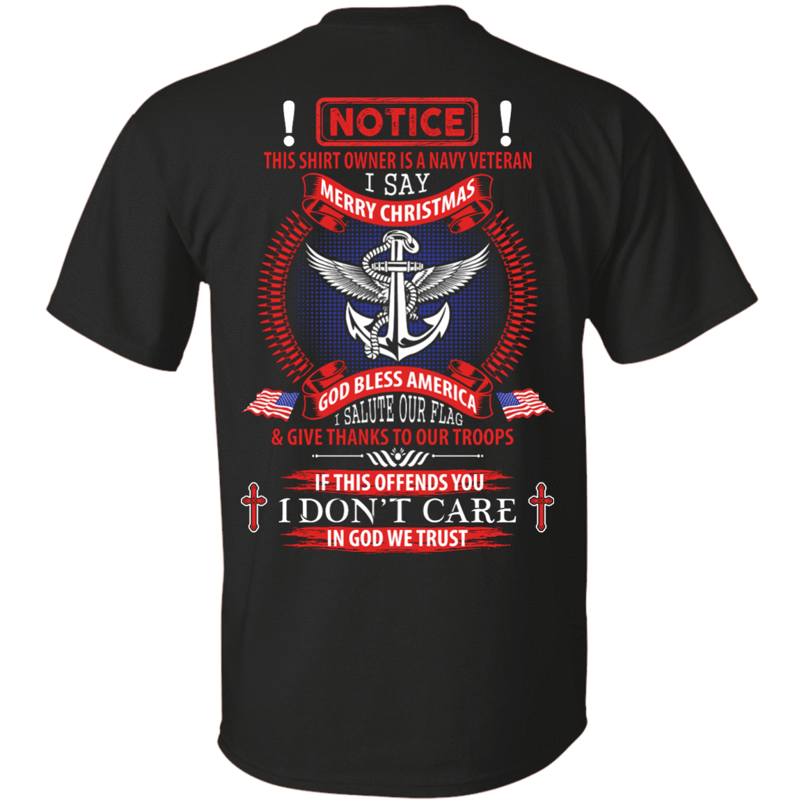 Notice This Shirt Owner Is A Navy Veteran-T-Shirt & Hoodie-Classic T-Shirt-Black