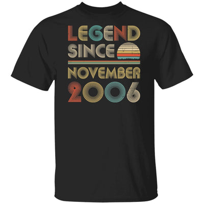 Legend Since November 2006 Vintage 15th Birthday Gifts-T-Shirt & Hoodie-Classic T-Shirt-Black