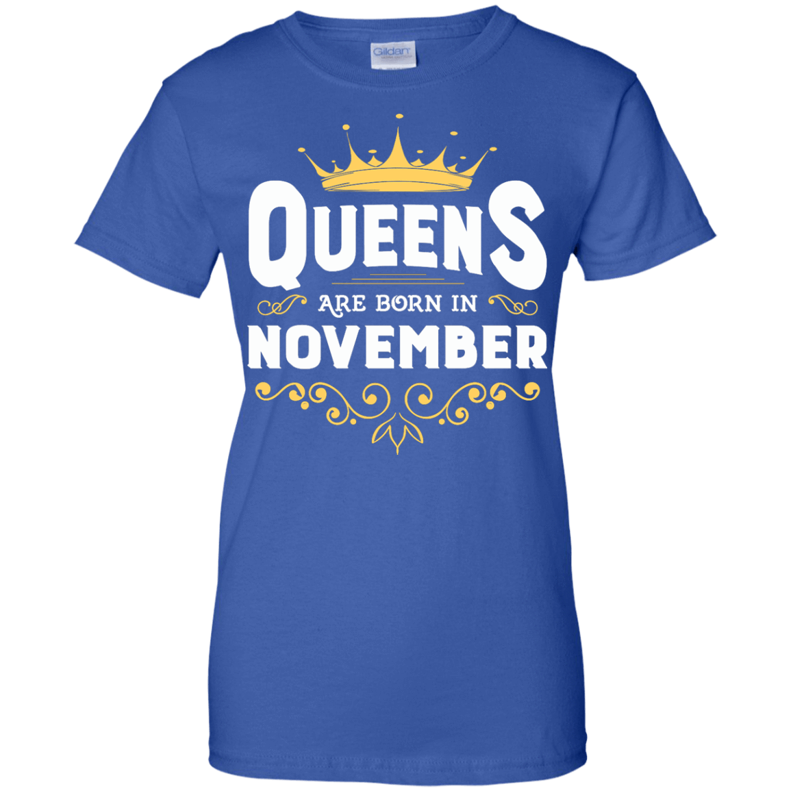 Queens Are Born In November-T-Shirt & Hoodie-Women's T-Shirt-Royal