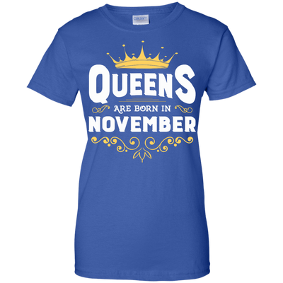 Queens Are Born In November-T-Shirt & Hoodie-Women's T-Shirt-Royal