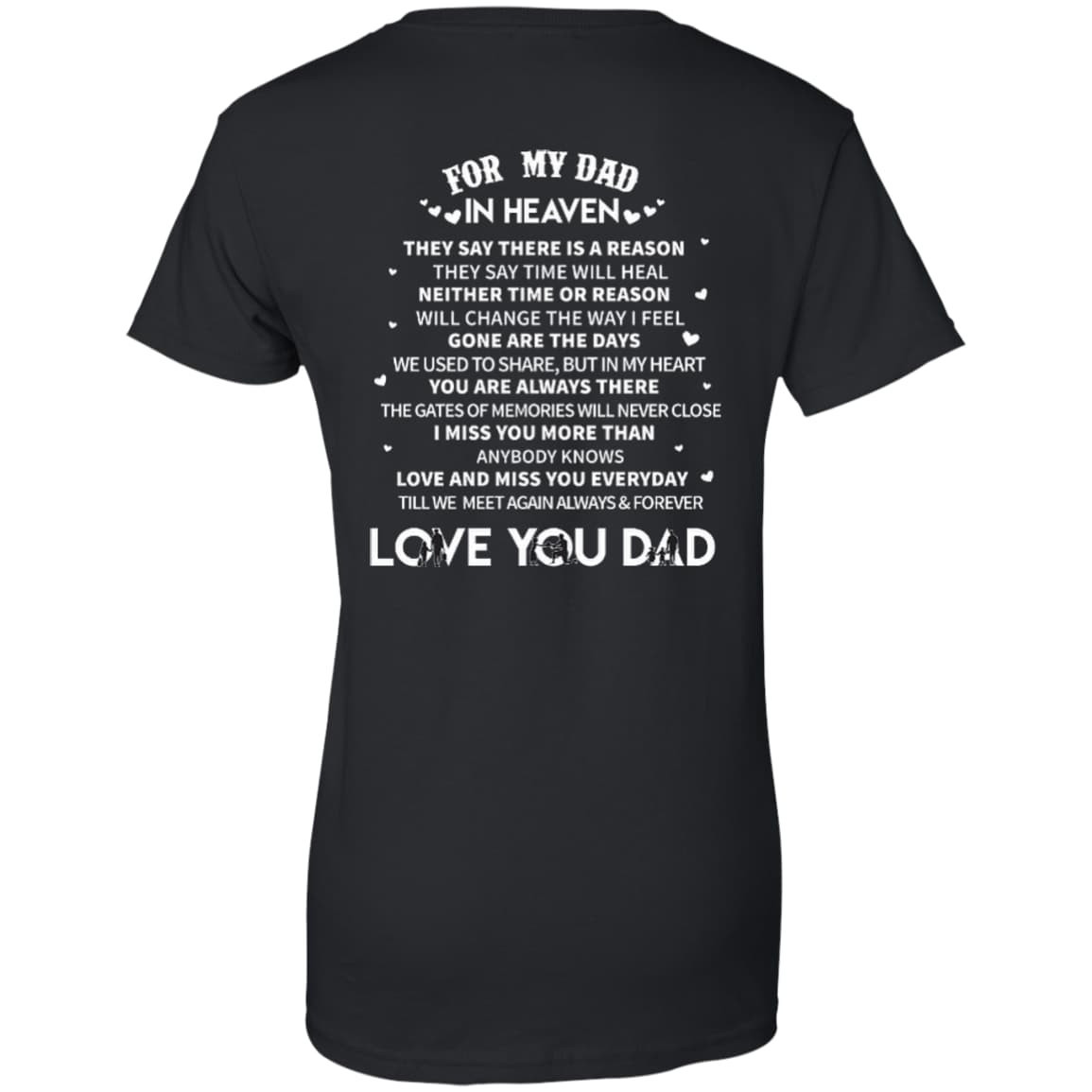 For My Dad In Heaven-T-Shirt & Hoodie-Women's T-Shirt-Black