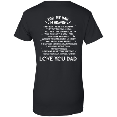 For My Dad In Heaven-T-Shirt & Hoodie-Women's T-Shirt-Black