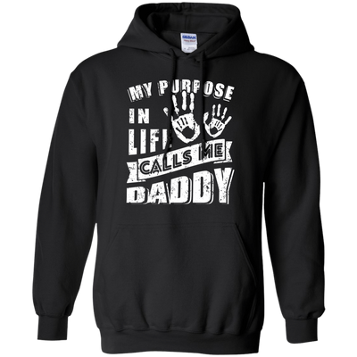 My Purpose In Life Calls Me Dad-T-Shirt & Hoodie-Pullover Hoodie-Black