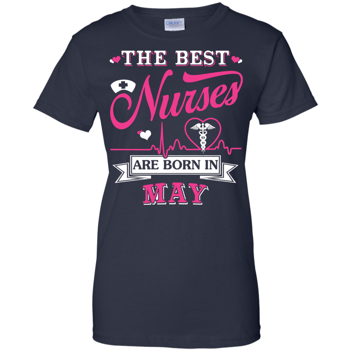 The Best Nurses Are Born In May-T-Shirt & Hoodie-Women's T-Shirt-Navy