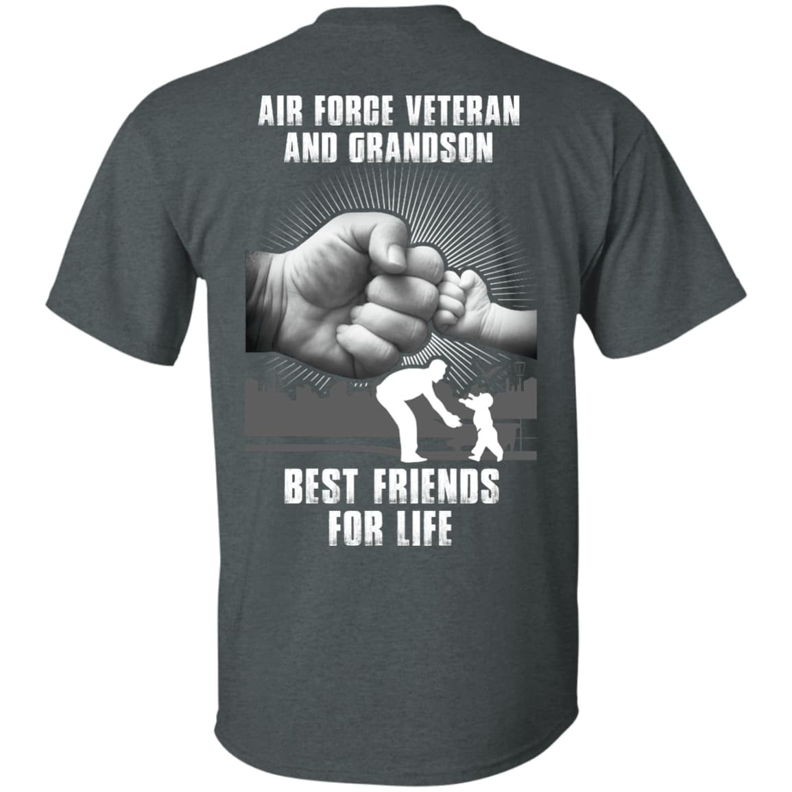 Air Force Veteran And Grandson Best Friends For Life-T-Shirt & Hoodie-Classic T-Shirt-Dark Heather