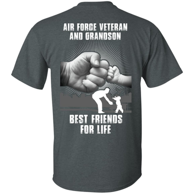 Air Force Veteran And Grandson Best Friends For Life-T-Shirt & Hoodie-Classic T-Shirt-Dark Heather