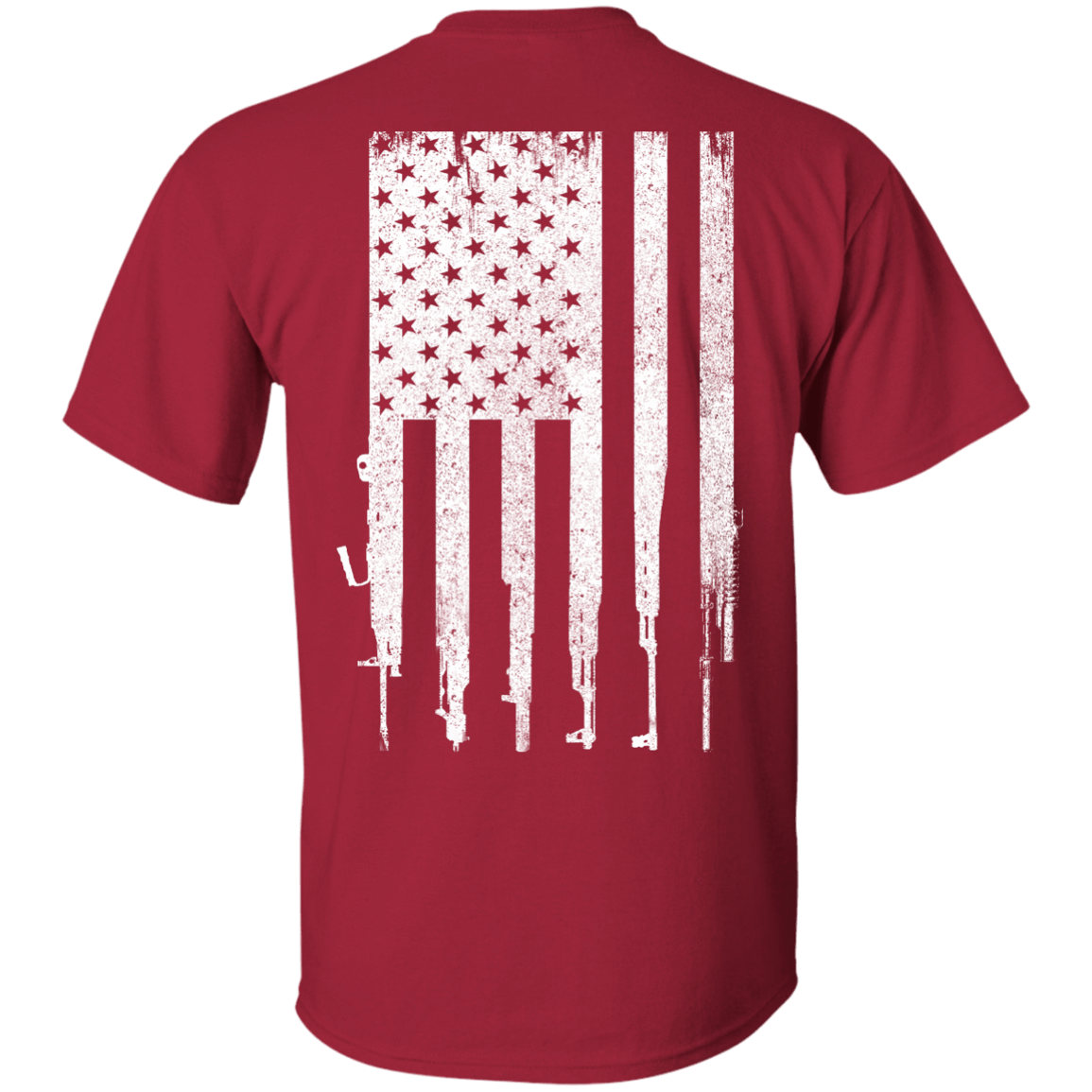 Rifle American Gun Flag-T-Shirt & Hoodie-Classic T-Shirt-Cardinal