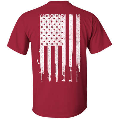 Rifle American Gun Flag-T-Shirt & Hoodie-Classic T-Shirt-Cardinal