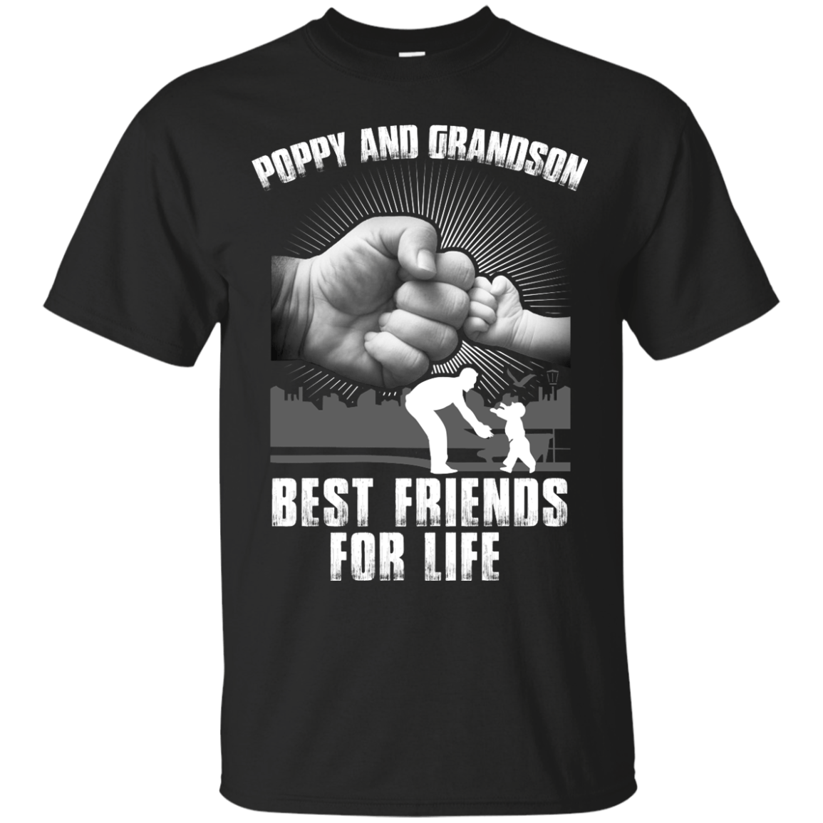 Poppy And Grandson Best Friends For Life-T-Shirt & Hoodie-Classic T-Shirt-Black