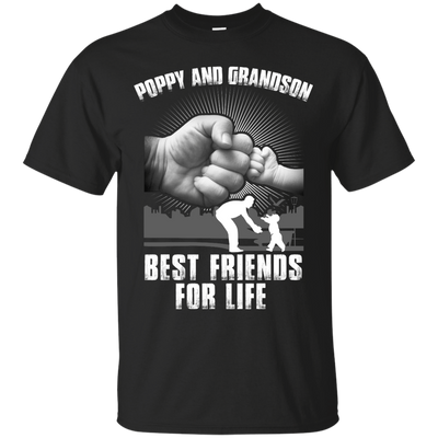 Poppy And Grandson Best Friends For Life-T-Shirt & Hoodie-Classic T-Shirt-Black