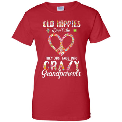 Old Hippies Don't Die They Fade Into Grandparents-T-Shirt & Hoodie-Women's T-Shirt-Red