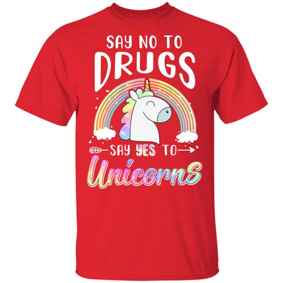 Red Ribbon Week Say No To Drugs Say Yes To Unicorns Gift-T-Shirt & Hoodie-Classic T-Shirt-Red