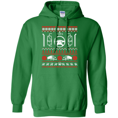 Trucker Christmas Sweater-T-Shirt & Hoodie-Pullover Hoodie-Irish Green