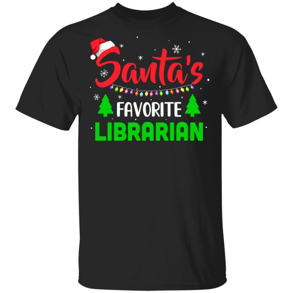 Santa's Favorite Librarian Funny Christmas Xmas Gifts