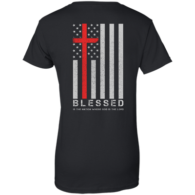 One Nation Under God Blessed-T-Shirt & Hoodie-Women's T-Shirt-Black
