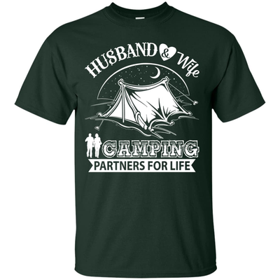 Husband And Wife Camping Partners For Life-T-Shirt & Hoodie-Classic T-Shirt-Forest Green