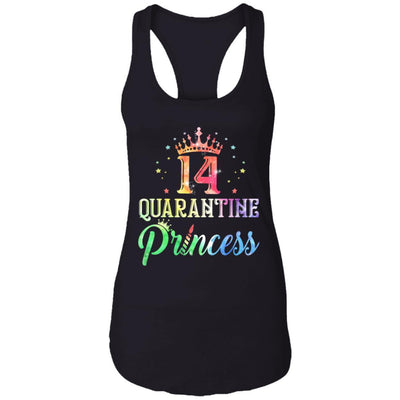 14 Quarantine Princess Happy Birthday-T-Shirt & Tank Top-Women's Ideal Racerback Tank-Black
