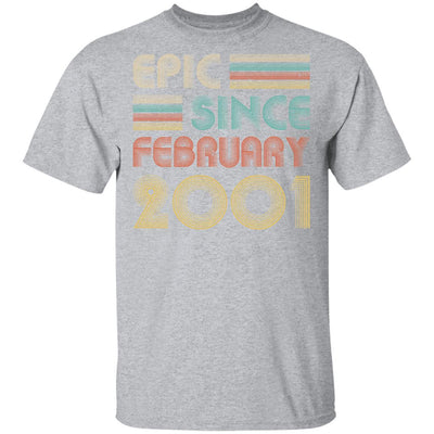 Epic Since February 2001 Vintage 20th Birthday Gifts-T-Shirt & Hoodie-Classic T-Shirt-Sport Grey
