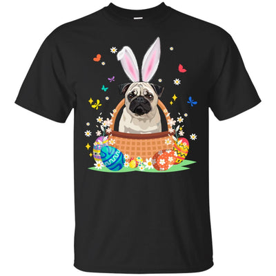 Pug Bunny Hat Rabbit Easter Eggs-T-Shirt & Hoodie-Classic T-Shirt-Black