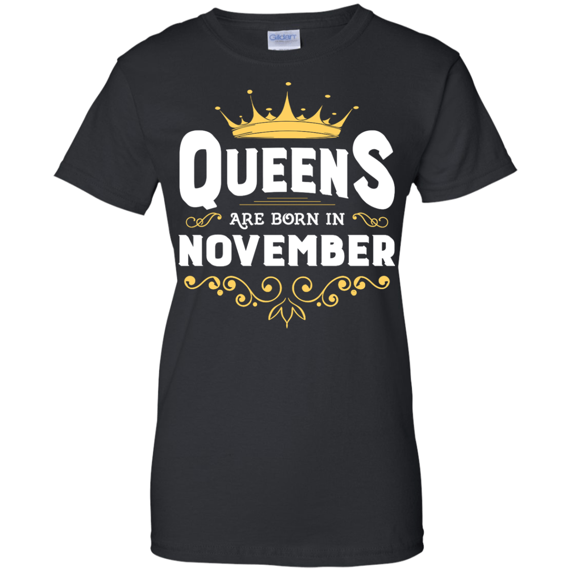 Queens Are Born In November-T-Shirt & Hoodie-Women's T-Shirt-Black