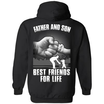 Father And Son Best Friends For Life-T-Shirt & Hoodie-Pullover Hoodie-Black