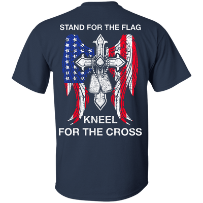 Stand For The Flag Kneel For The Cross-T-Shirt & Hoodie-Classic T-Shirt-Navy