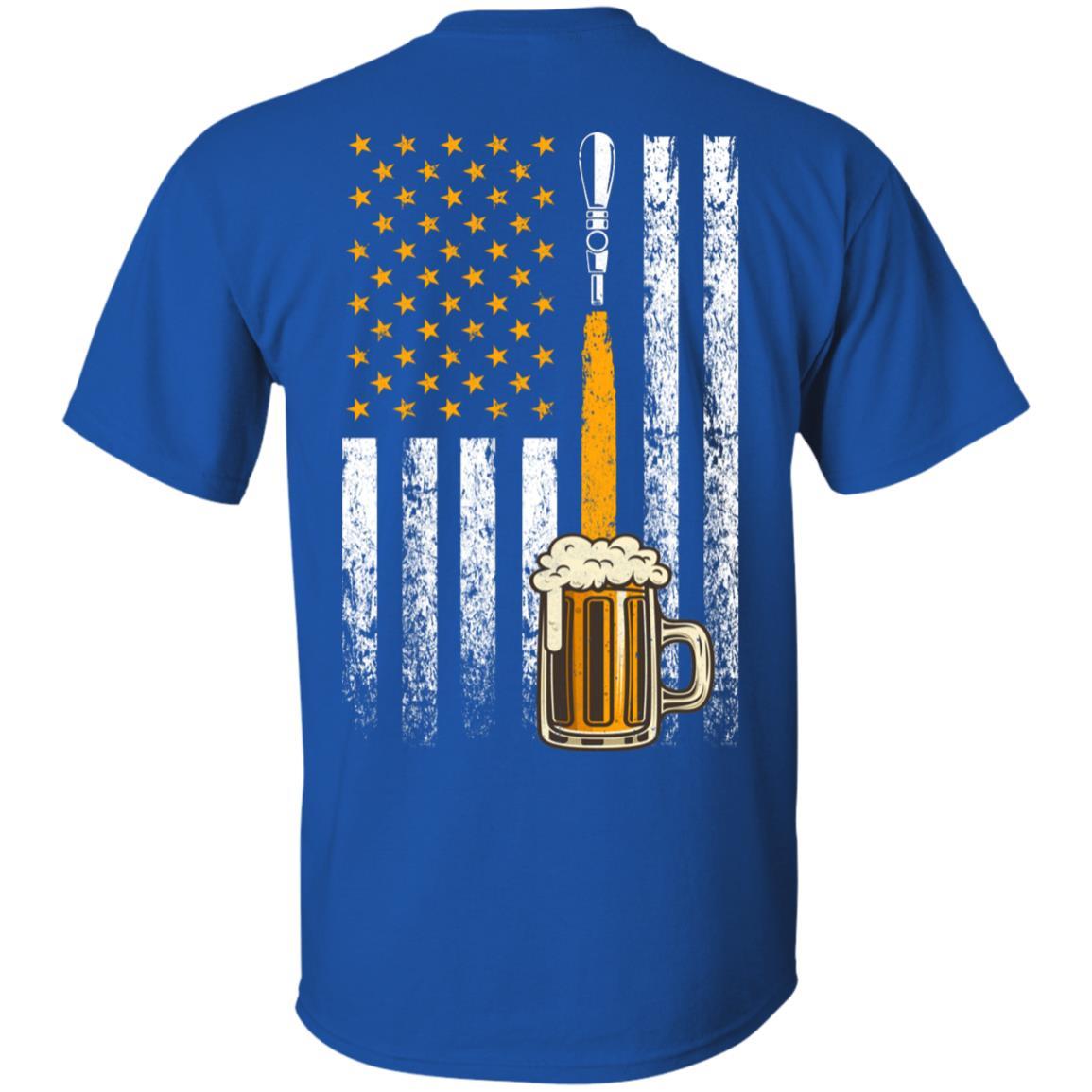 Craft Beer American Flag USA-T-Shirt & Hoodie-Classic T-Shirt-Royal