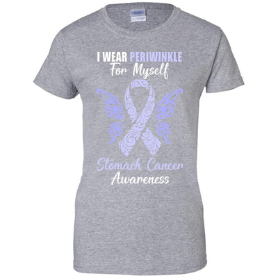 I Wear Periwinkle For Myself Stomach Cancer Awareness Gift-T-Shirt & Hoodie-Women's T-Shirt-Sport Grey