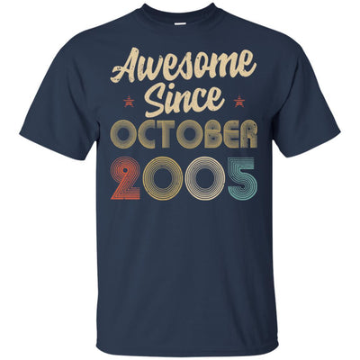 Awesome Since October 2005 Vintage 16th Birthday Gifts-T-Shirt & Hoodie-Classic T-Shirt-Navy
