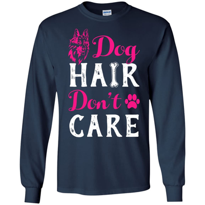Dog Hair Don't Care-T-Shirt & Hoodie-Long Sleeve T-Shirt-Navy