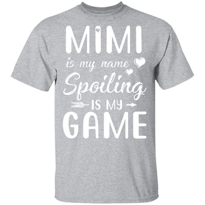 Mimi Is My Name Spoiling Is My Game Funny Mothers Day-T-Shirt & Tank Top-Classic T-Shirt-Sport Grey
