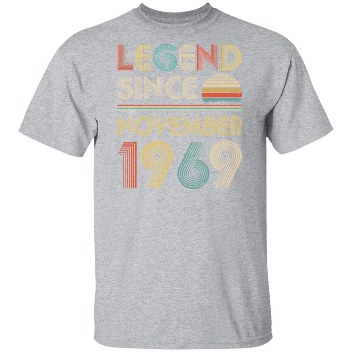 Legend Since November 1969 Vintage 52th Birthday Gifts-T-Shirt & Hoodie-Classic T-Shirt-Sport Grey