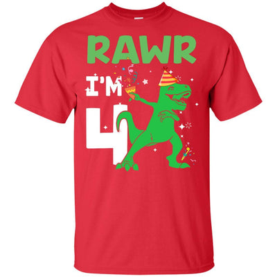 Rawr I'm 6 Birthday Gifts 2015 Dinosaur For Boys Youth-Youth Shirt-Youth T-Shirt-Red
