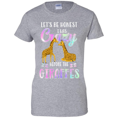 Let's Be Honest I Was Crazy Before The Giraffes-T-Shirt & Tank Top-Women's T-Shirt-Sport Grey