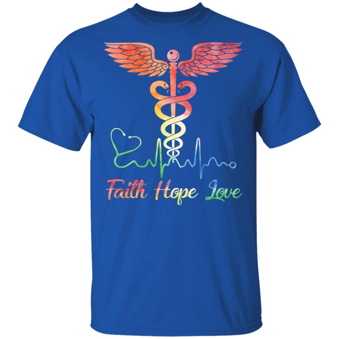 Faith Hope Love Nurse Medical Assistant Quarantine-T-Shirt & Tank Top-Classic T-Shirt-Royal